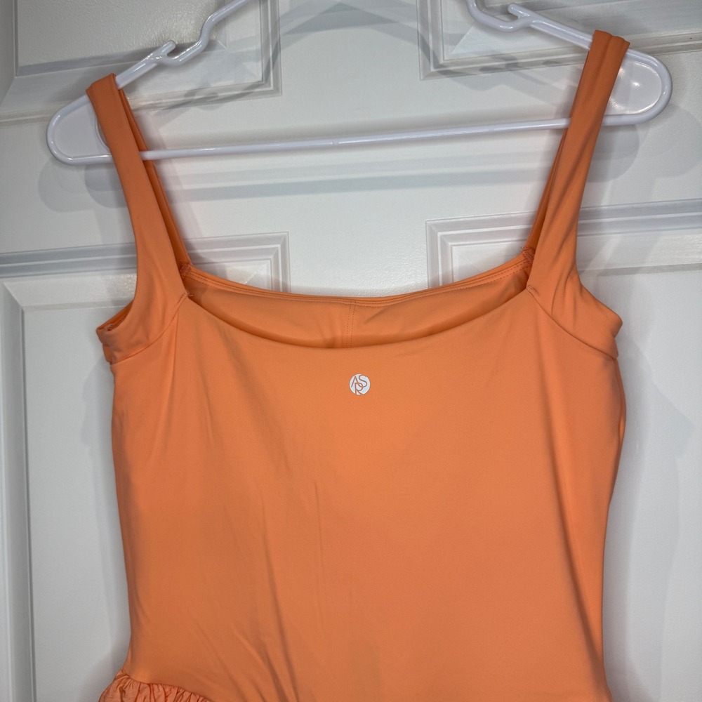 Altar'd State Hot Shot Tennis Dress Peach Orange Mini Athletic Dress Size Medium - Picture 5 of 6
